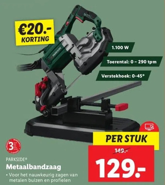 Lidl Metaalbandzaag aanbieding