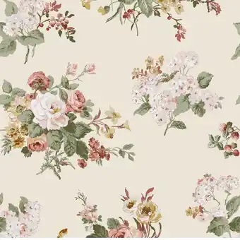 fonQ Laura ashley vliesbehang | rosemore pale sable - 10mx52cm aanbieding