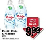 Vomar Voordeelmarkt Robijn klein & krachtig wit fles 19 wasbeurten aanbieding