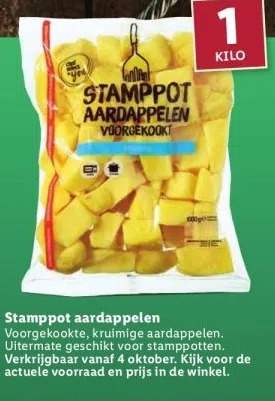 Lidl Stamppot aardappelen aanbieding