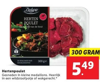 Lidl Hertenpoulet gesneden in kleine medaillons. aanbieding