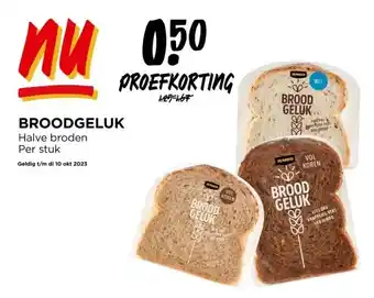 Jumbo Broodgeluk halve broden per stuk aanbieding