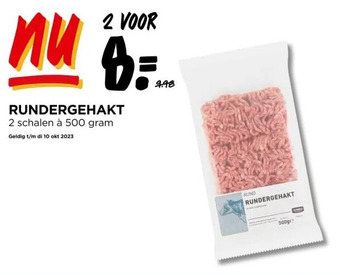 Jumbo Rundergehakt 2 schalen à 500 gram aanbieding
