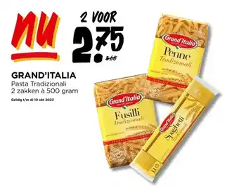 Jumbo Grand'italia pasta tradizionali 2 zakken à 500 gram aanbieding