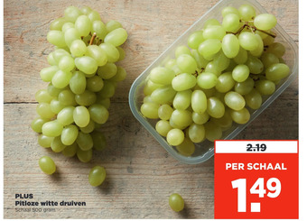 PLUS Plus pitloze witte druiven aanbieding