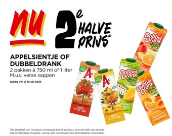 Jumbo Appelsientje of dubbeldrank aanbieding