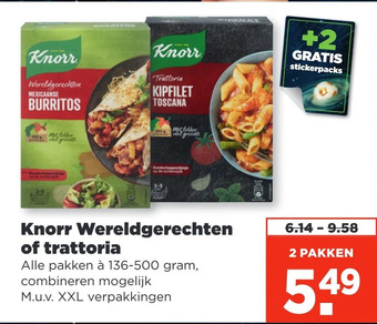 PLUS Knorr wereldgerechten of trattoria aanbieding