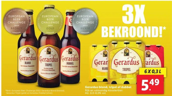 Lidl Gerardus blond, tripel of dubbel aanbieding