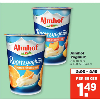 PLUS Almhof yoghurt aanbieding