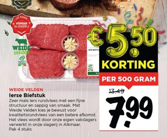Vomar Lerse biefstuk aanbieding