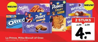 Vomar Lu prince, milka biscuit of oreo aanbieding