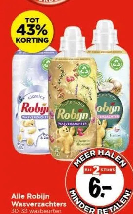 Vomar Alle robijn wasverzachters aanbieding