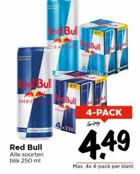Vomar Red bull aanbieding