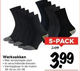 Vomar Voordeelmarkt Werksokken aanbieding