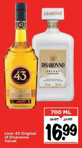 Vomar Licor 43 original of disaronno velvet aanbieding