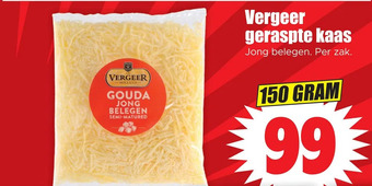 Dirk Vergeer geraspte kaas aanbieding