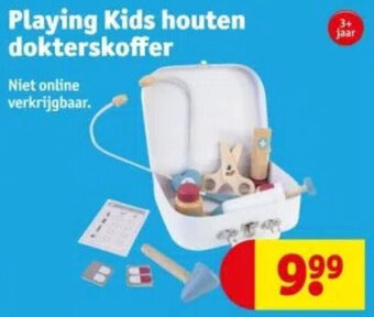 Kruidvat Playing Kids houten dokterskoffer aanbieding