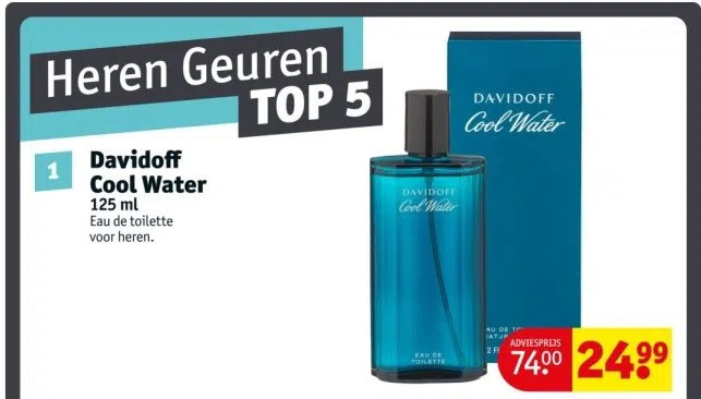 Kruidvat Davidoff cool water aanbieding