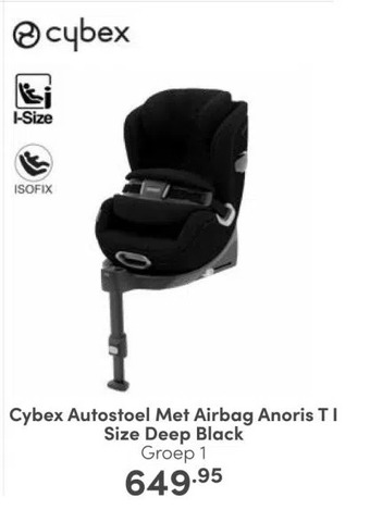 Baby & Tiener Cybex autostoel met airbag anoris ti size deep black aanbieding