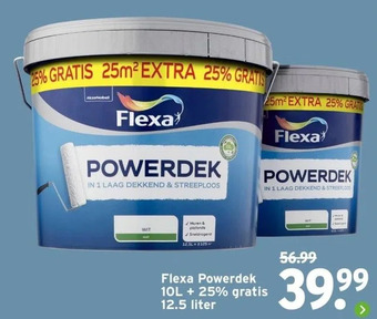 GAMMA Flexa powerdek 10l + 25% gratis 12.5 liter aanbieding