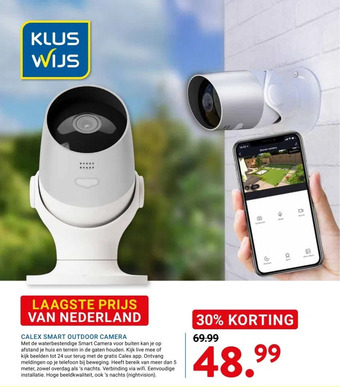 Kluswijs Calex smart outdoor camera aanbieding