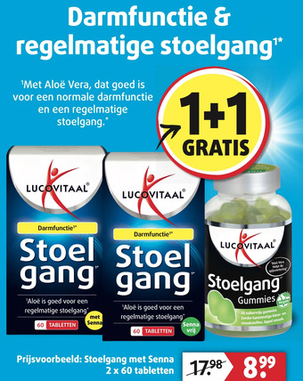 Lucovitaal Darmfunctie & regelmatige stoelgang** aanbieding