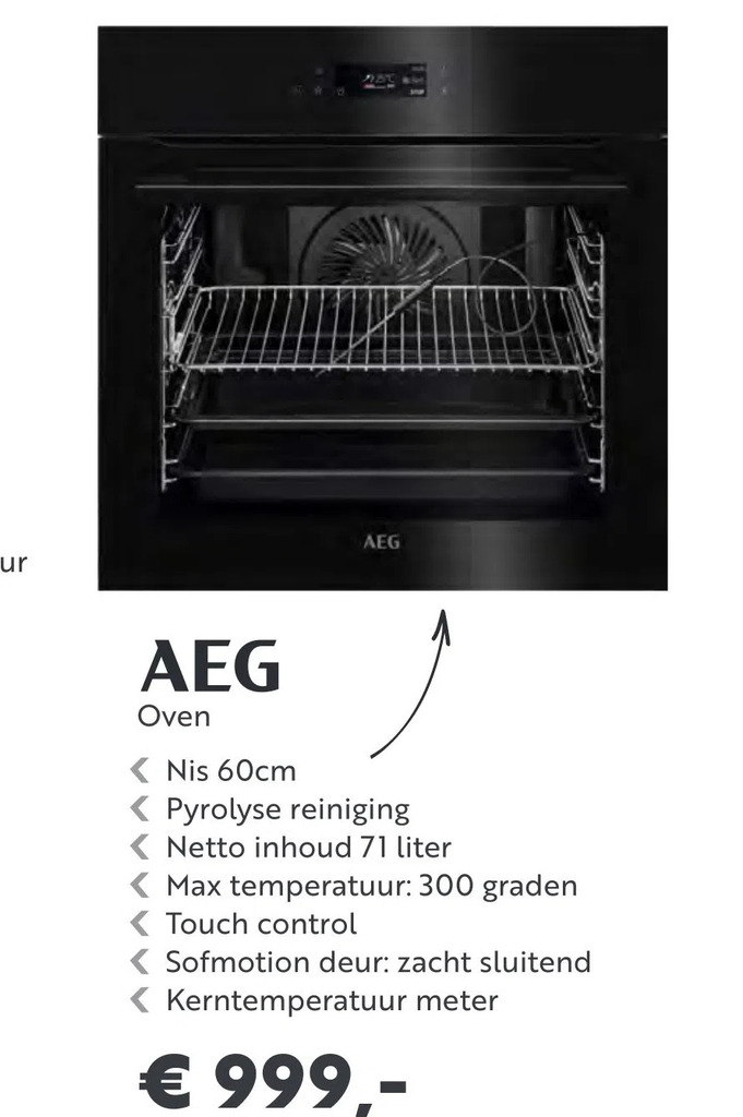Aeg oven aanbieding bij Superkeukens