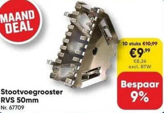 Toolstation Stootvoegrooster rvs 50mm aanbieding