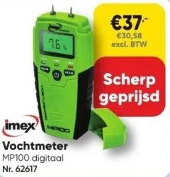 Toolstation Vochtmeter mp100 digitaal nr. 62617 aanbieding