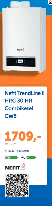 Warmteservice Nefit trendline ii hrc 30 hr combiketel cw5 aanbieding