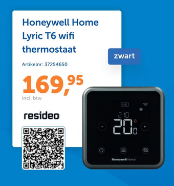 Warmteservice Honeywell home lyric t6 wifi thermostaat aanbieding