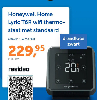 Warmteservice Honeywell home lyric t6r wifi therma staat met standaard aanbieding