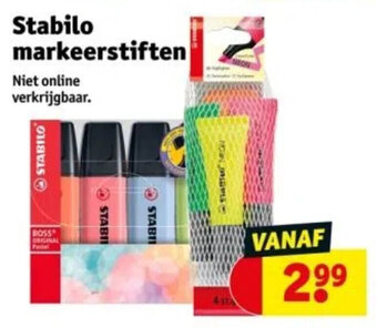 Kruidvat Stabilo markeerstiften aanbieding