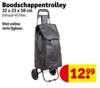 Kruidvat Boodschappentrolley 32 x 23 x 58 cm 40 liter aanbieding