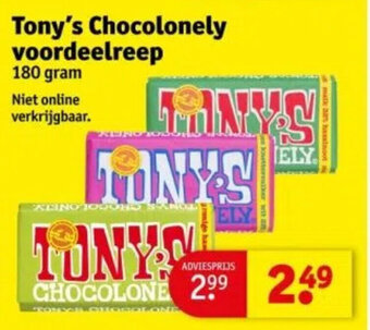 Kruidvat Tony's Chocolonely voordeelreep 180 gram aanbieding
