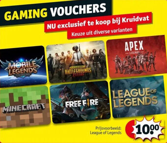 Kruidvat GAMING VOUCHERS aanbieding