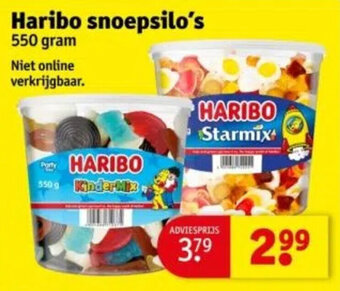 Kruidvat Haribo snoepsilo's 550 gram aanbieding