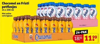 Kruidvat Chocomel en Fristi petflesjes 24x200 ml 24 PAK aanbieding