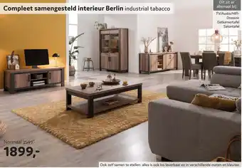 Woonsquare Compleet samengesteld interieur Berlin industrial tabacco aanbieding