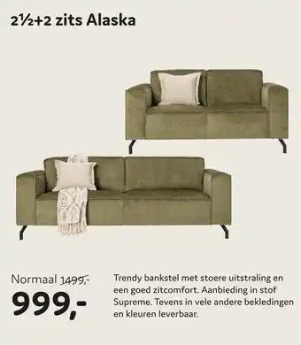 Woonsquare 22+2 zits Alaska aanbieding