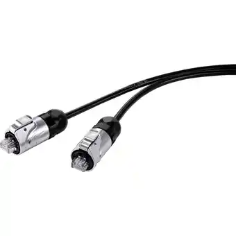 Conrad 29039c292d rj45 netwerkkabel, patchkabel cat 5e u/utp 10.00 m zwart waterdicht 1 stuk(s) aanbieding