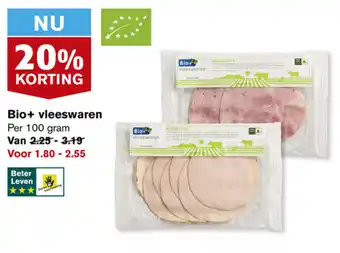 Hoogvliet Bio + vleeswaren aanbieding