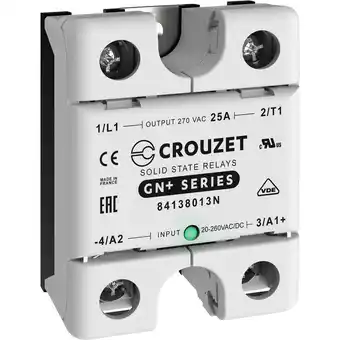 Conrad Crouzet halfgeleiderrelais 84138013n 25 a schakelspanning (max.): 270 v/ac speciale nuldoorgang 1 stuk(s) aanbieding