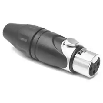 Conrad Amphenol ax3f xlr-connector koppeling, recht aantal polen: 3 zwart, zilver 1 stuk(s) aanbieding