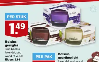 Hoogvliet Bolsius geurglas aanbieding