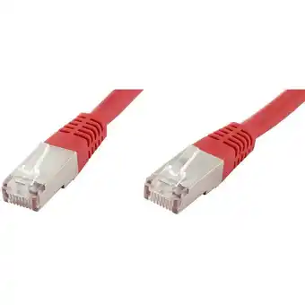 Conrad Econ connect f6tp0,25rt rj45 netwerkkabel, patchkabel cat 6 s/ftp 0.25 m rood pair afscherming 1 stuk(s) aanbieding