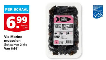 Hoogvliet Vis Marine mosselen 2 kilo 3.49 kilo aanbieding