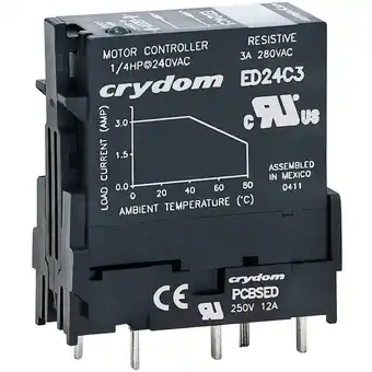 Conrad Crydom halfgeleiderrelais ed24d3 3 a schakelspanning (max.): 280 v/ac schakelend bij overbelasting 1 stuk(s) aanbieding