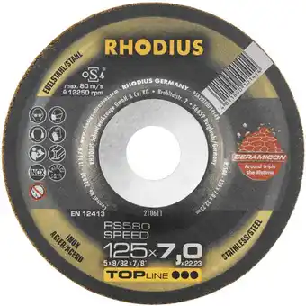 Conrad Rhodius 210658 rs580 speed afbraamschijf gebogen diameter 180 mm boordiameter 22.23 mm rvs, staal 1 stuk(s) aanbieding