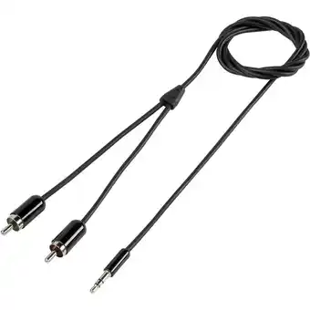 Conrad Speaka professional sp-7870484 cinch / jackplug audio aansluitkabel [2x cinch-stekker - 1x jackplug male 3,5 mm] 1.50 m zwart aanbieding